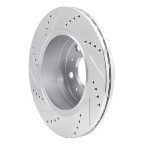 Ram Promaster 2500 Brake Rotor (1) - Rear Right - R1 Concepts - Drilled & Slotted - Silver - `14-`21